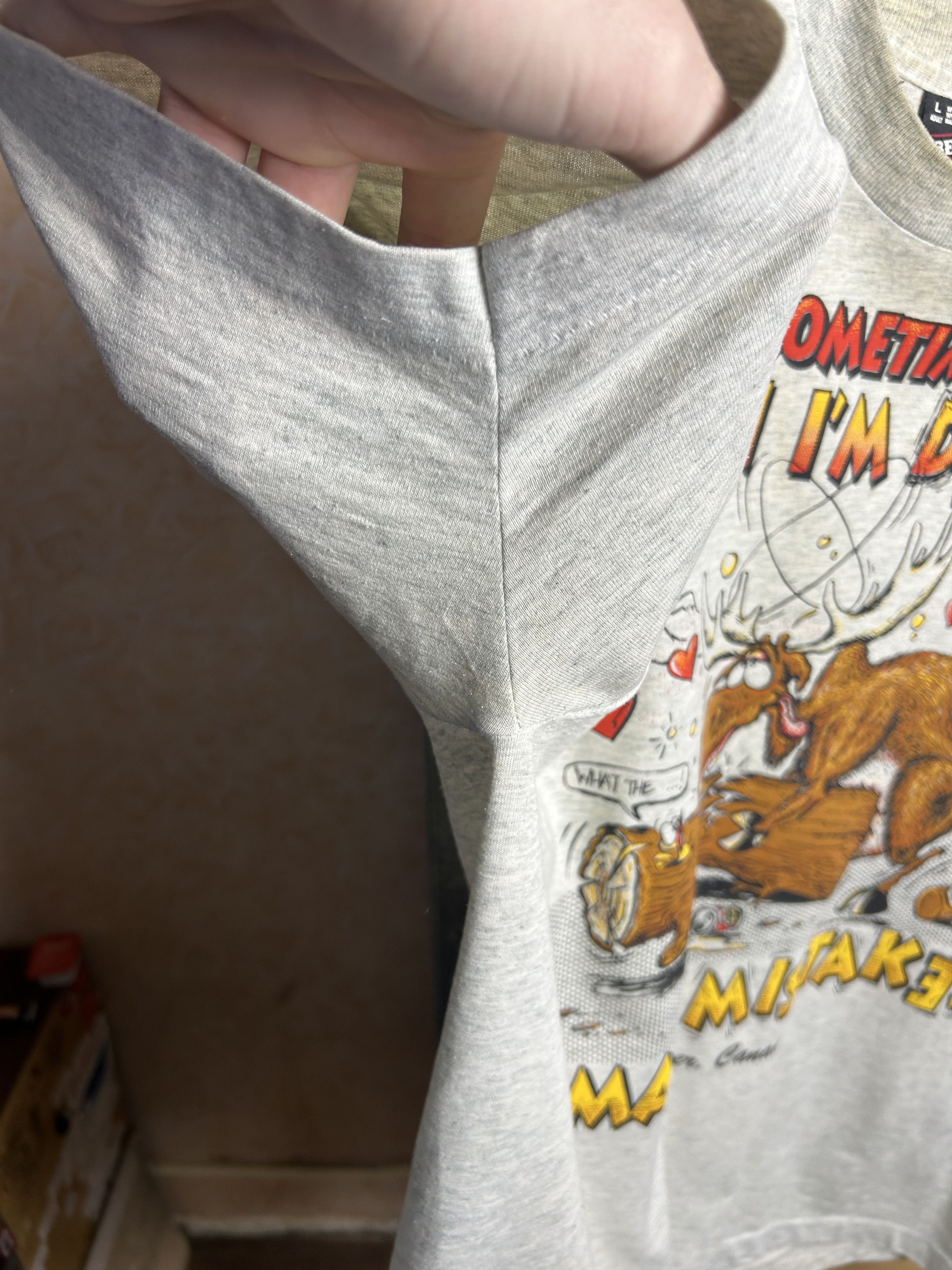 Vintage Vintage 90s Drunk Moose Funny Humor Sex T-shirt Size US L / EU 52-54 / 3 - 8 Thumbnail