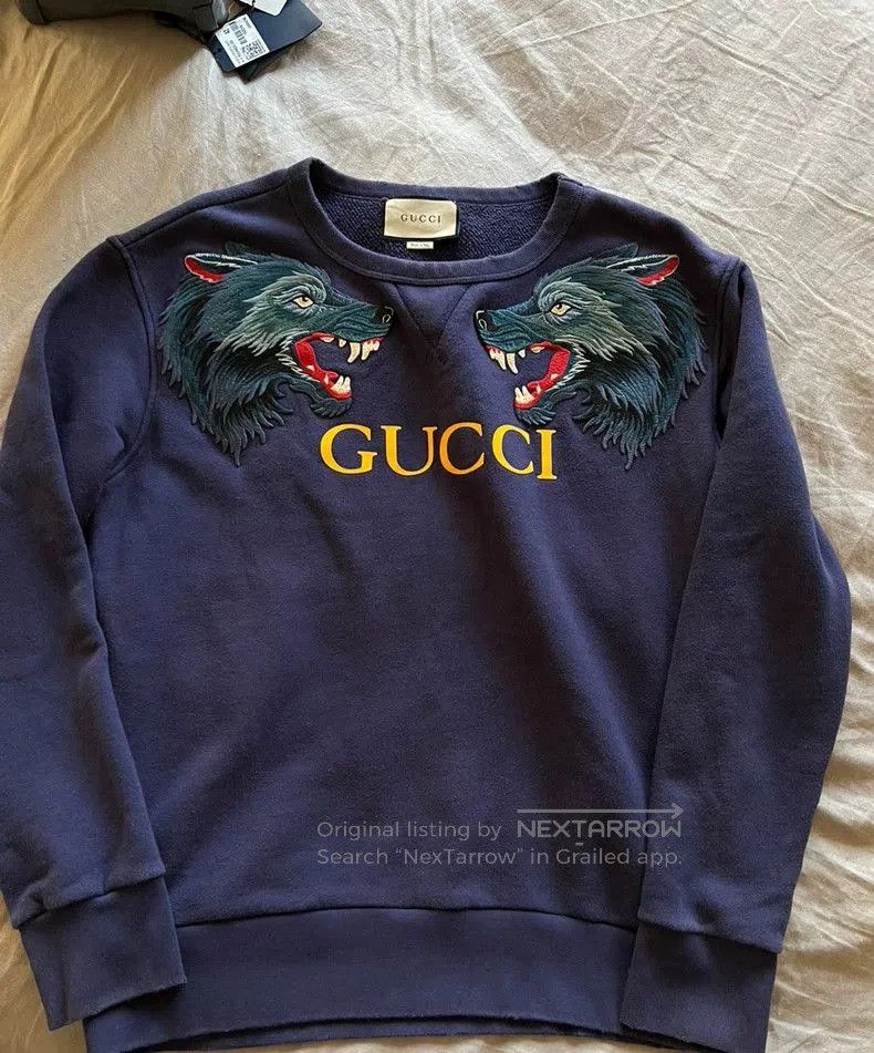 Gucci Gucci Wolf Print Crewneck Sweatshirt. Size US M / EU 48-50 / 2 - 1 Thumbnail
