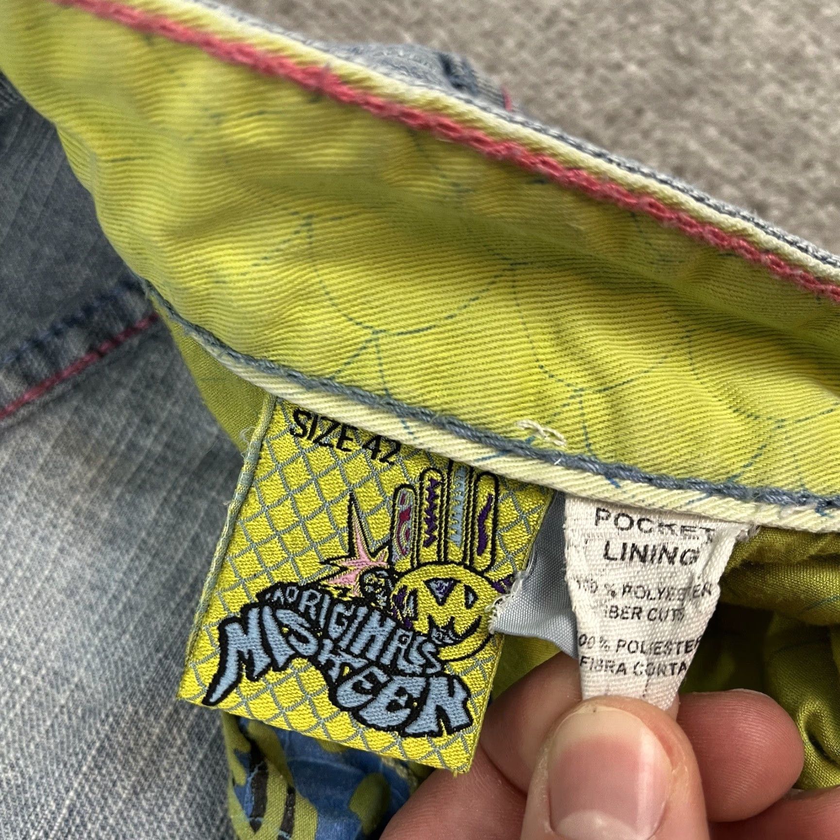 Vintage VINTAGE MISKEEN Original Jeans Mens 42 Cropped 13" Baggy Denim Slacker Y2K Pants Size US 42 / EU 58 - 4 Thumbnail