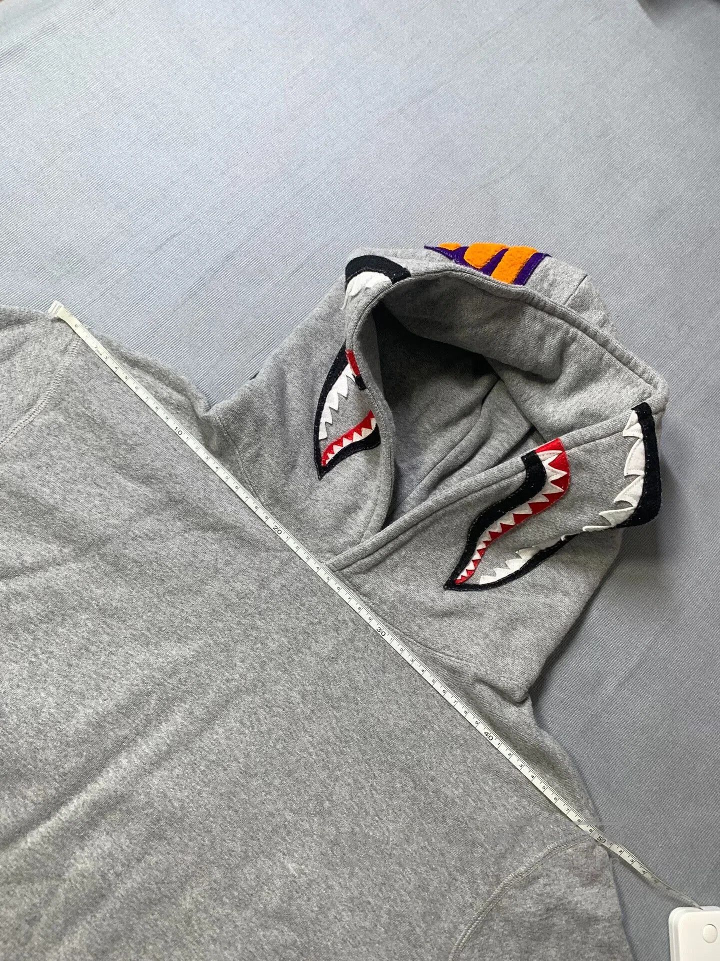 Bape Bape Gray Shark Hoodie. Size US L / EU 52-54 / 3 - 7 Thumbnail