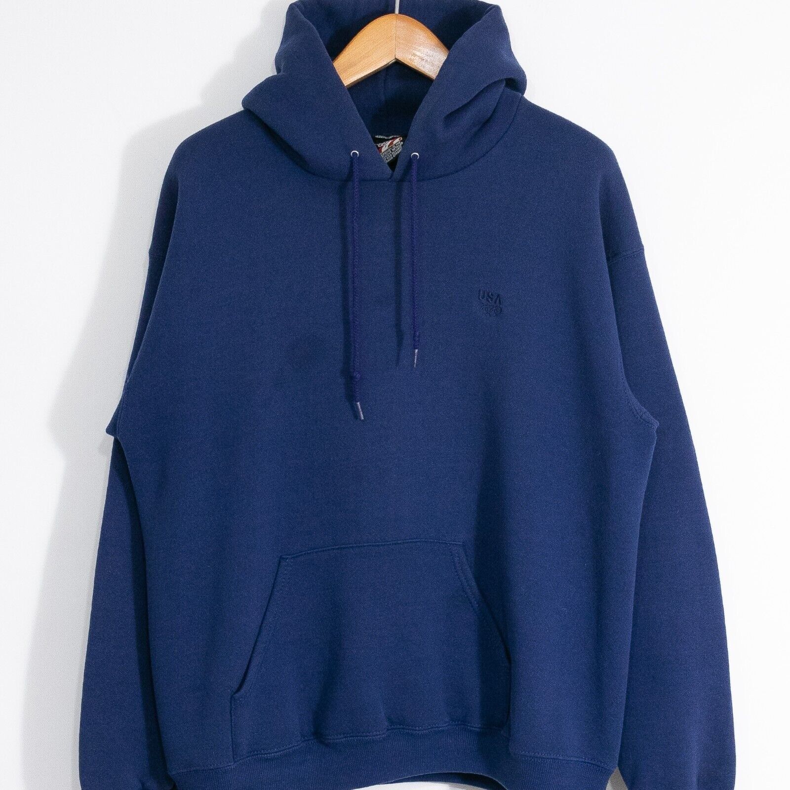 Vintage Vintage 90s USA Olympics Blank Hoodie Large - JC Penney Blue Size US L / EU 52-54 / 3 - 2 Thumbnail