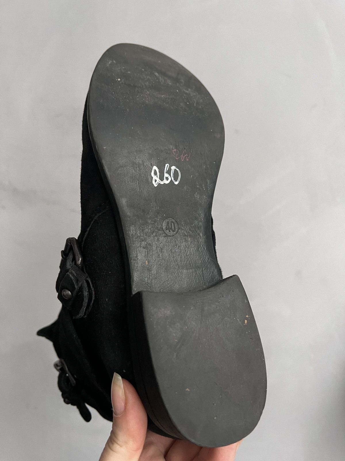 Undercover Undercover style Suede Moto black ankle boots belted straps Size US 7.5 / EU 40-41 - 9 Thumbnail