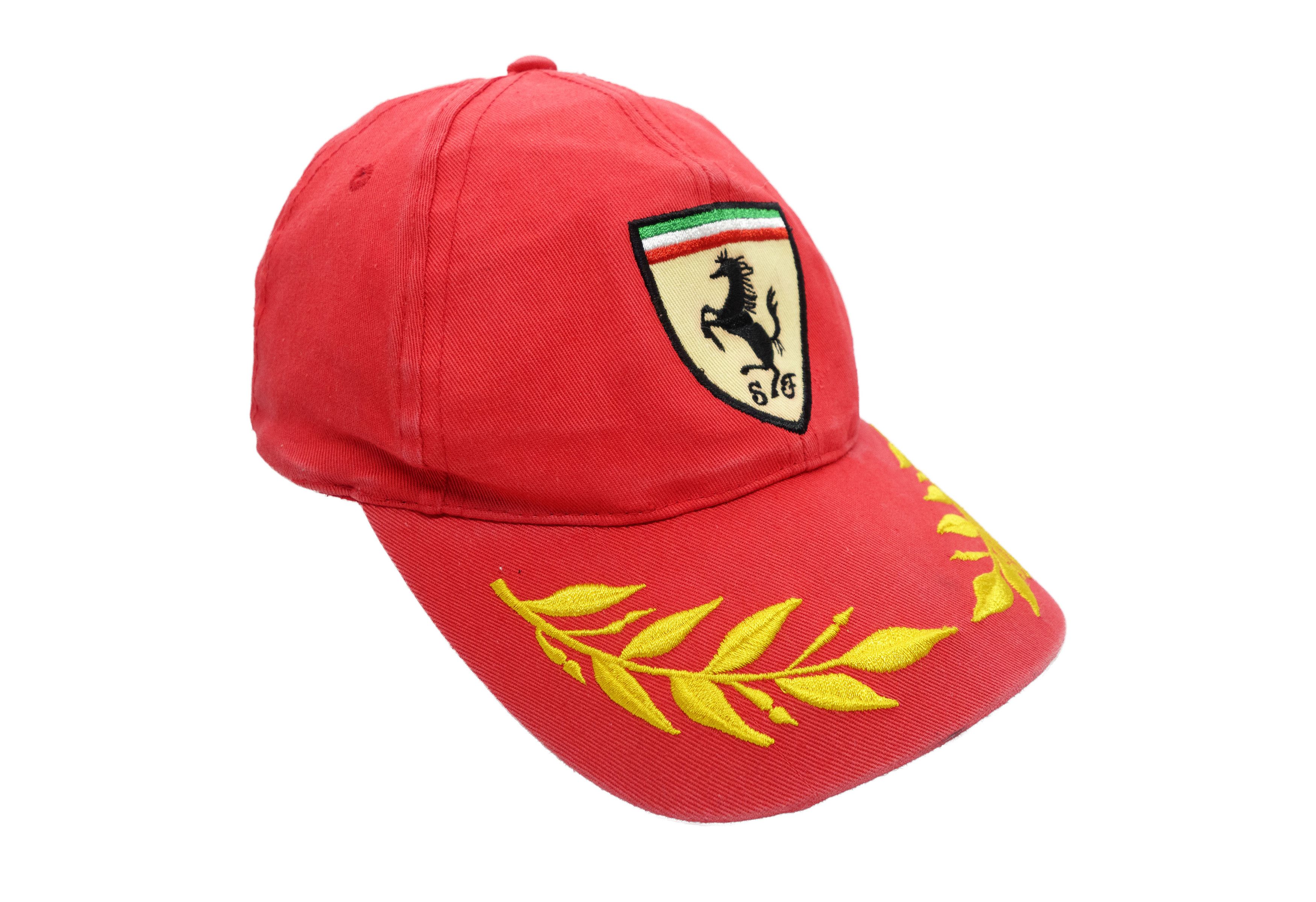 Ferrari 90s Big Front Logo Racing Laurel Vintage Cap Size ONE SIZE - 1 Thumbnail