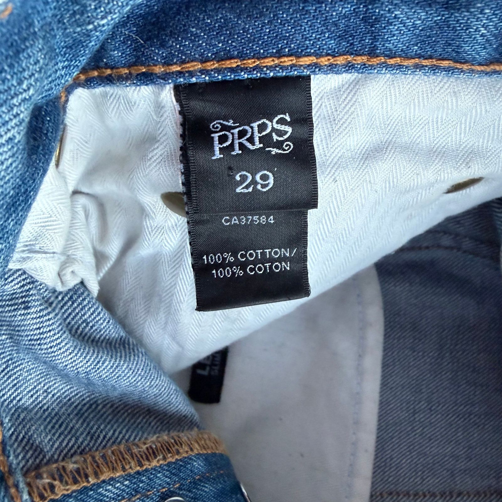 Prps PRPS: Men's Le Sabre Fit Rainbow Paint Ripped Jeans - Size US 29 - 4 Thumbnail