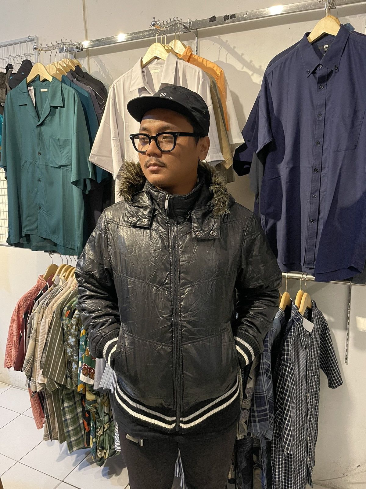 14th Addiction × If Six Was Nine × Le Grande Bleu (L.G.B.) Converse Fur Down Jacket Ifsixwasnine Lgb Style Size US L / EU 52-54 / 3 - 14 Thumbnail