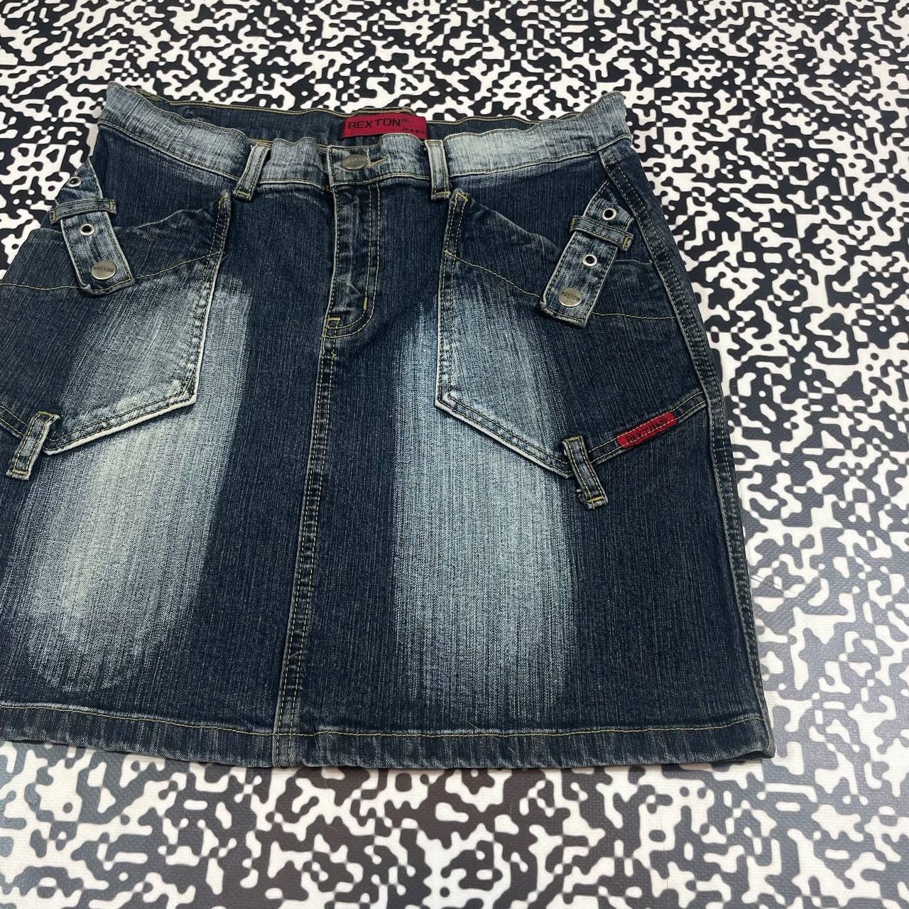 Japanese Brand Vintage Y2K Japanese Style Retro Denim Mini Skirt Size 25" / US 0 / IT 36 - 7 Thumbnail