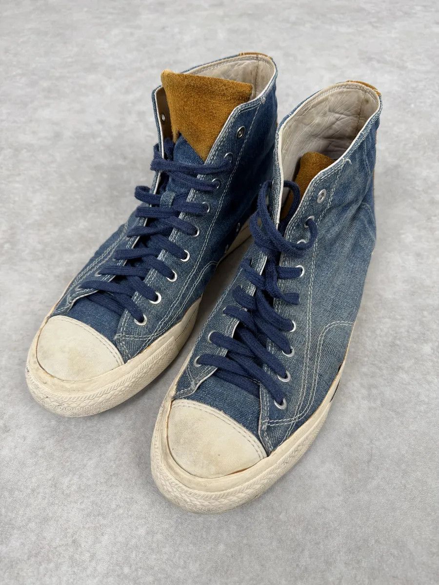 Visvim Visvim Skagway High Blue Japanese Denim Sneakers Size US 11.5 / EU 44-45 - 2 Thumbnail