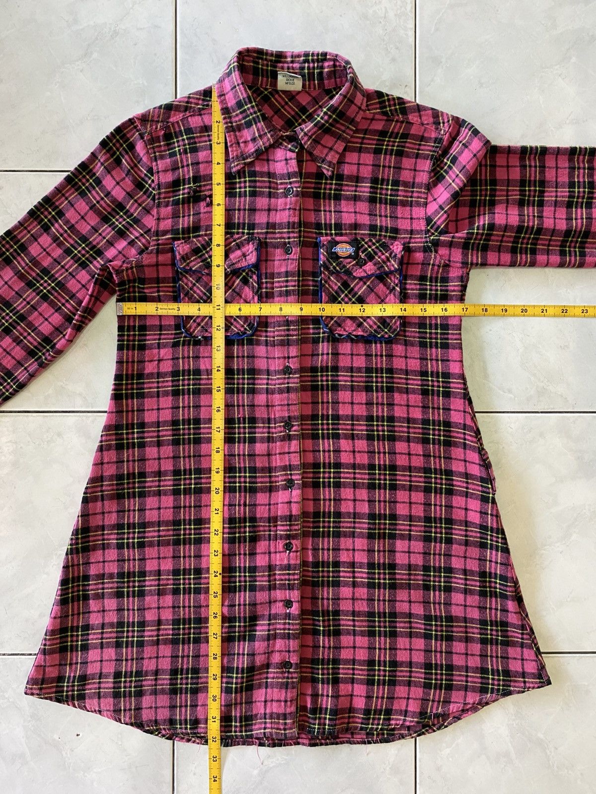 Dickies Dickies Pink Plaid Grunge Flannel Shirt Vintage Workwear Size ONE SIZE - 22 Thumbnail
