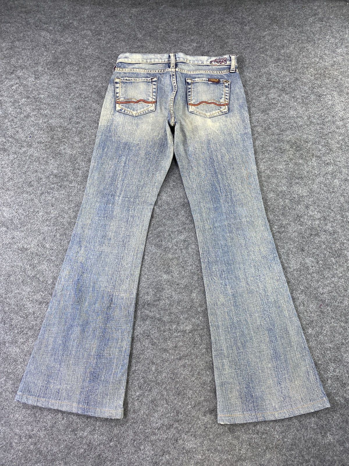 Japanese Brand Brappers Blue Wash Flared Jeans - J1131 Size 28" / US 6 / IT 42 - 4 Thumbnail
