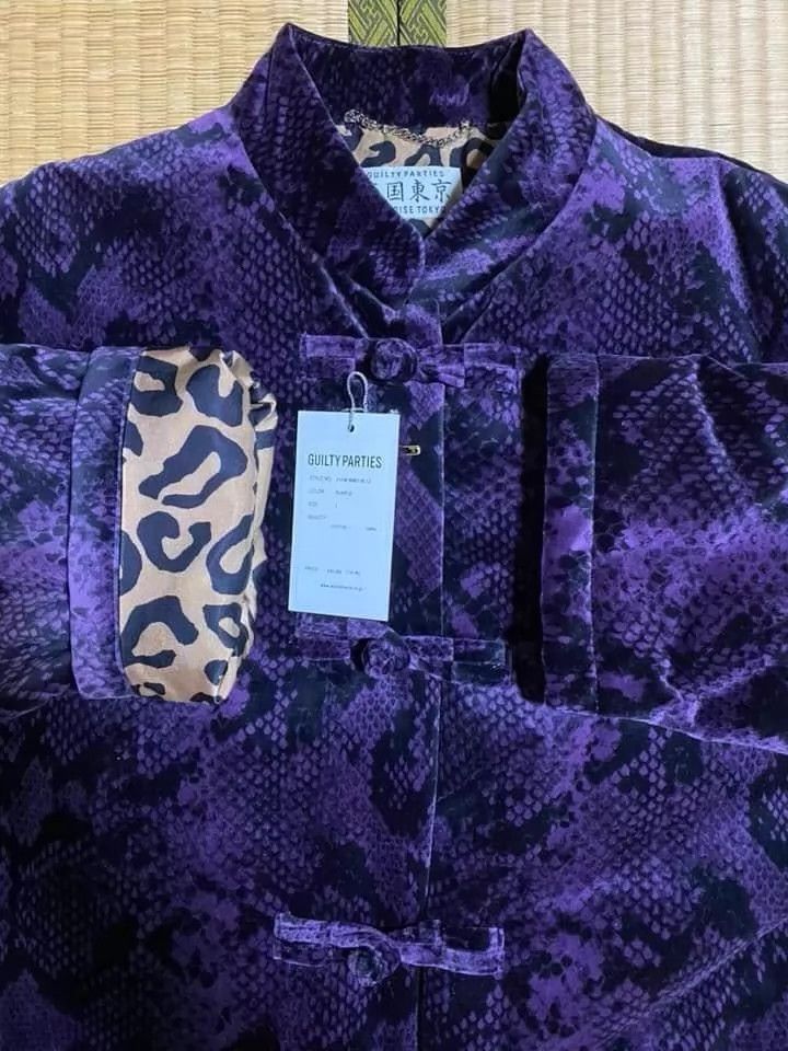 Wacko Maria wacko maria Purple snake pattern Tang dress pan buckle cott Size US M / EU 48-50 / 2 - 6 Thumbnail