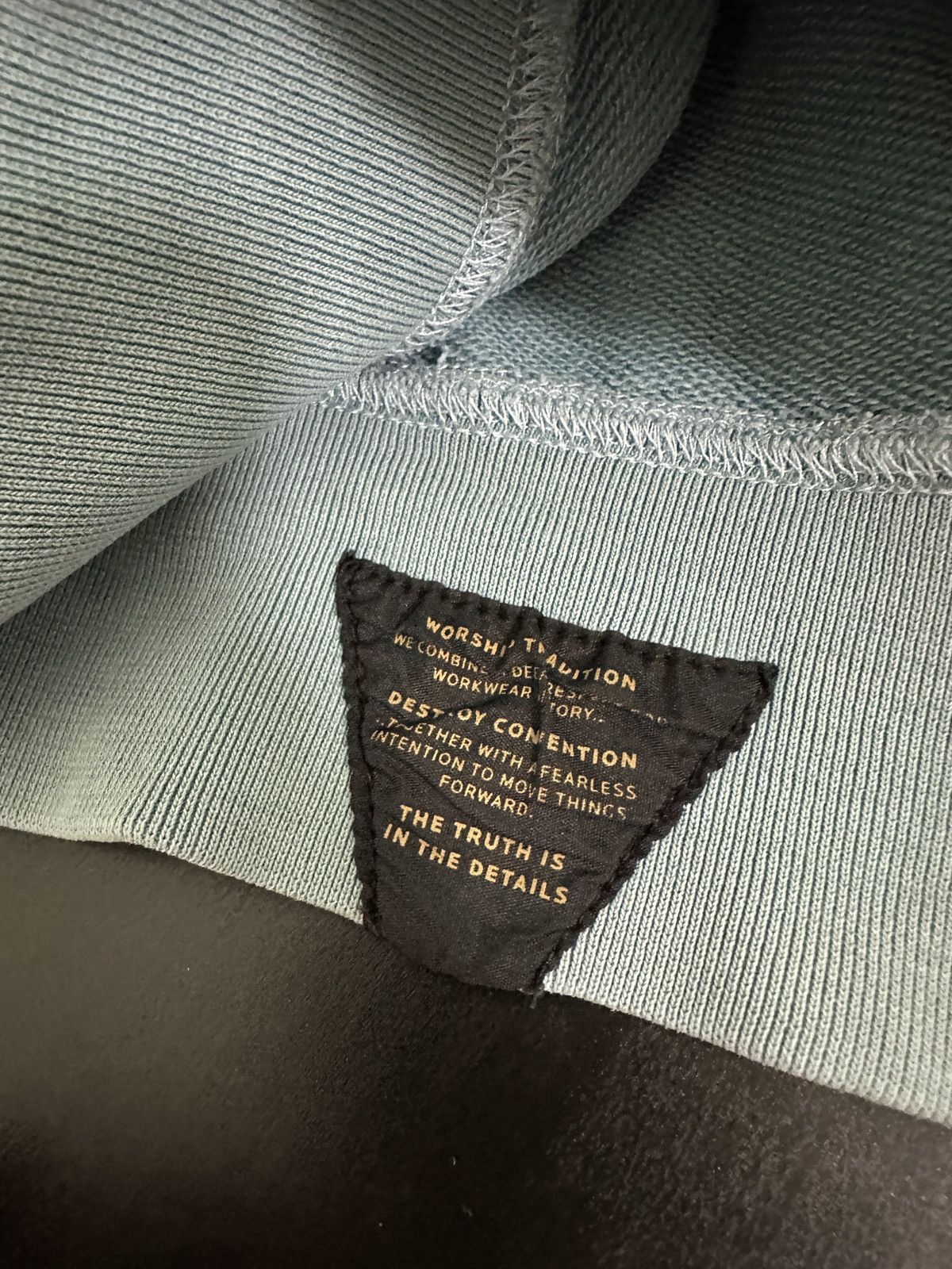 DENHAM Denham Garment Dyed Crewneck Sweatshirt Mint Green Size US M / EU 48-50 / 2 - 8 Thumbnail