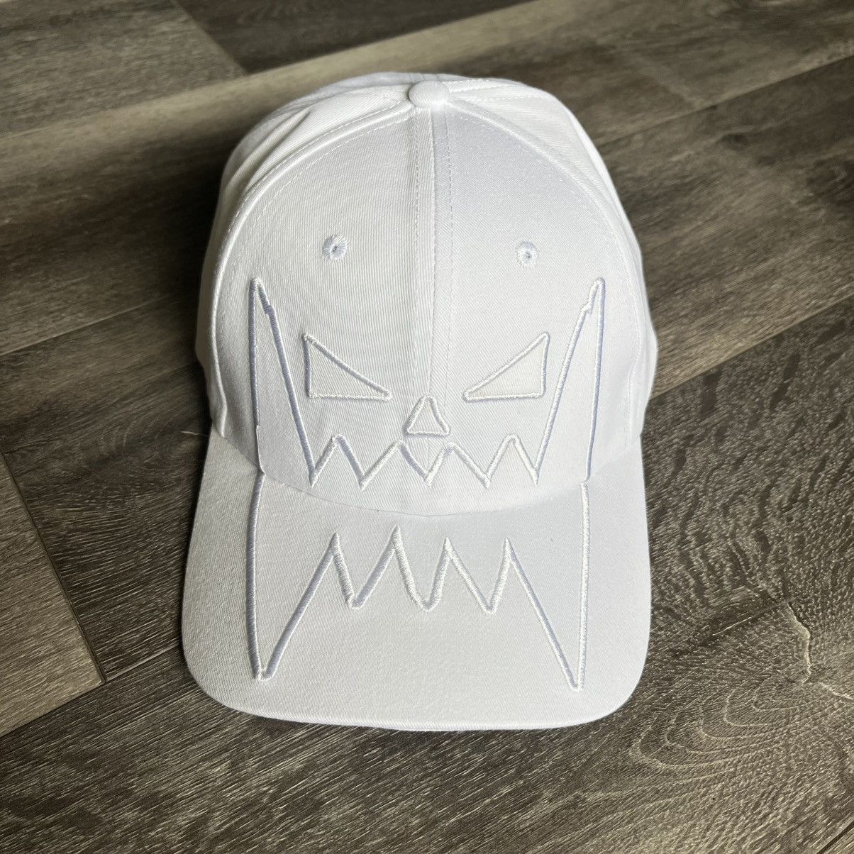 Asspizza Asspizza Face Velcro White on White Embroidered Logo Hat Size ONE SIZE - 1 Thumbnail