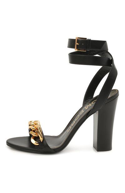 Tom Ford o1y0126 Leather Sandals in Black/Gold Size US 8.5 / IT 38.5 - 1 Thumbnail