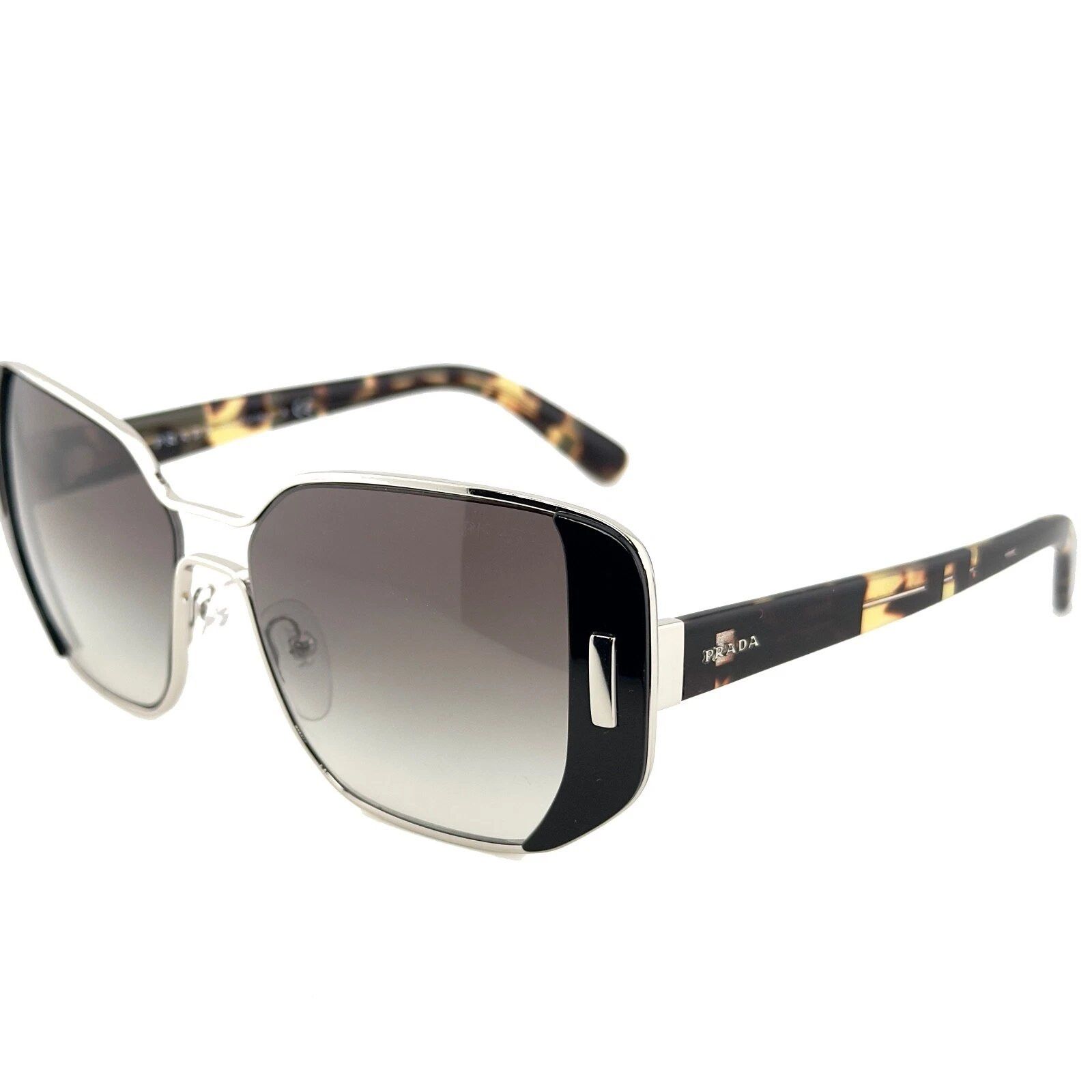 Prada PRADA PR59SS MOD 59S Geometric Black Silver Sunglasses Size ONE SIZE - 9 Thumbnail