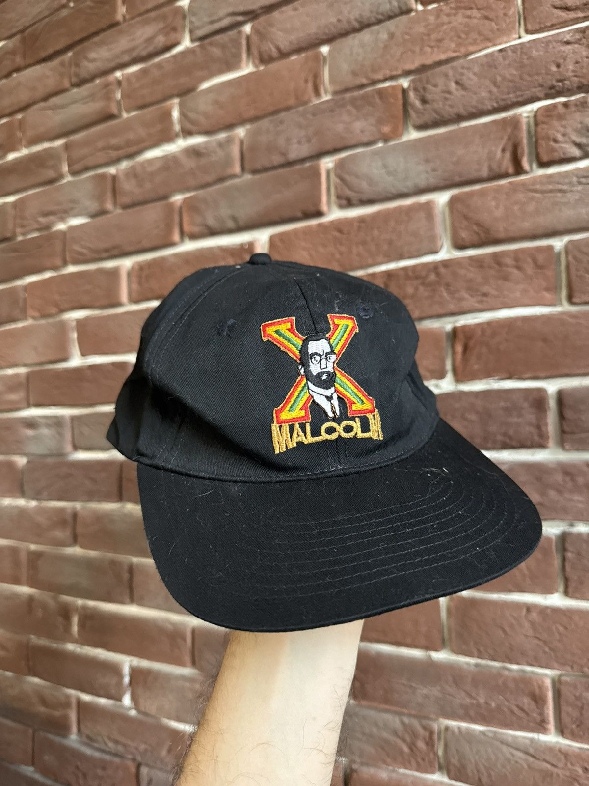 Vintage Vintage 90s MALCOLM X SnapBack Hat RARE Black 90s Cap Size ONE SIZE - 2 Thumbnail