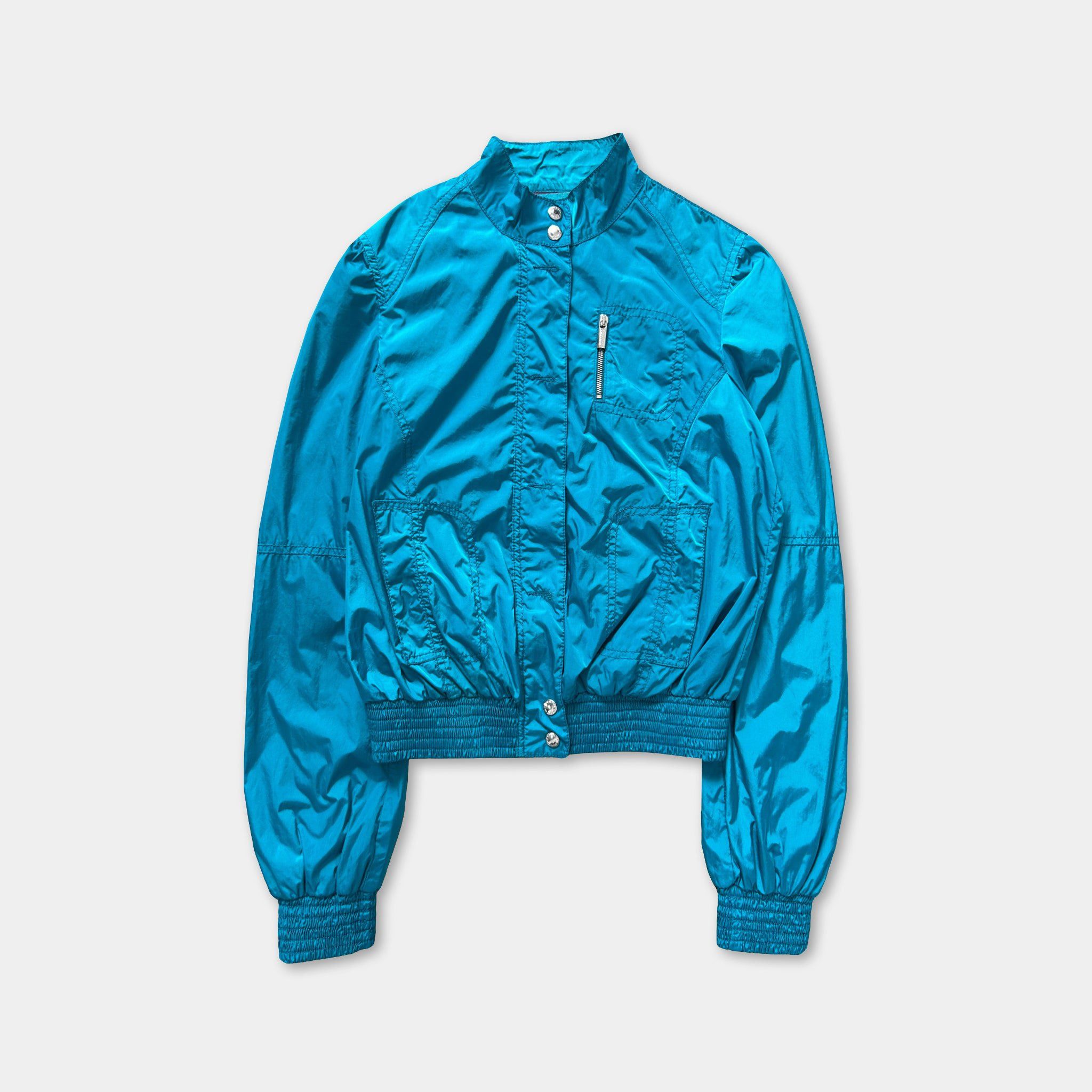 Jean Paul Gaultier Jean Paul Gaultier Turquoise Multipocket Bomber Jacket Size US S / EU 44-46 / 1 - 1 Thumbnail