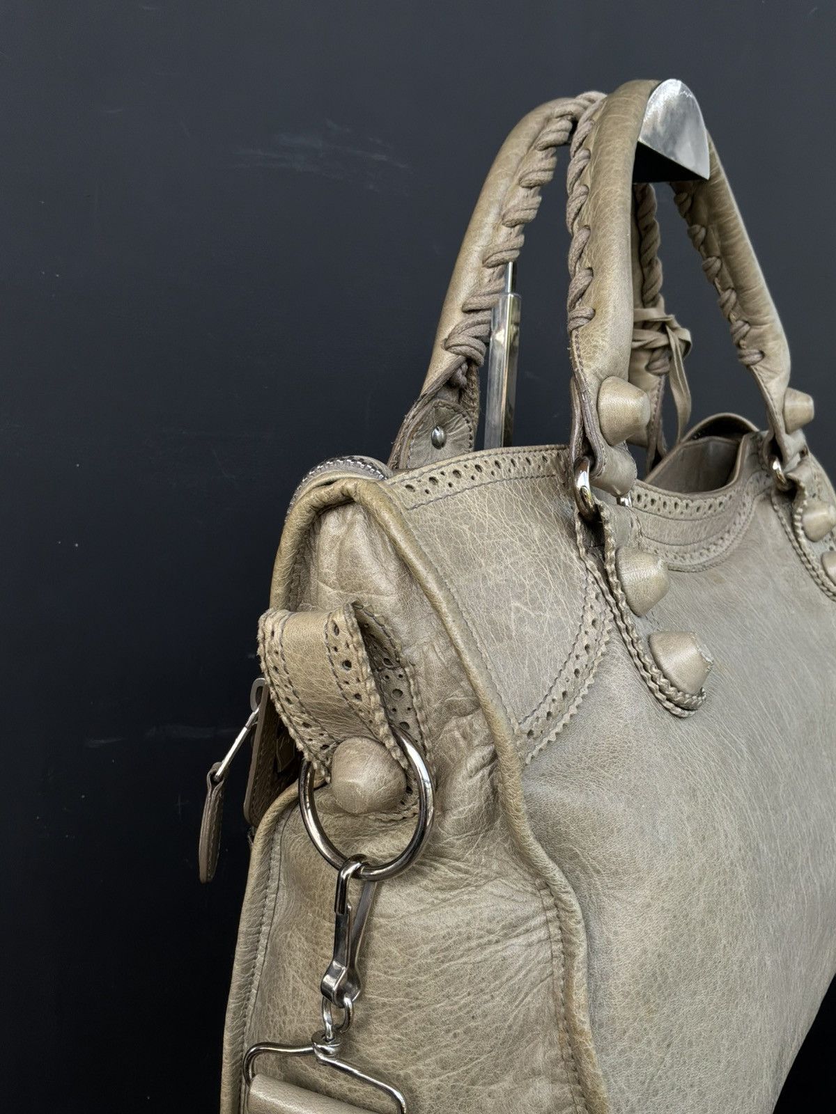 Balenciaga Balenciaga - Classic City - Giant Studs - Beige Lambskin Size ONE SIZE - 15 Thumbnail