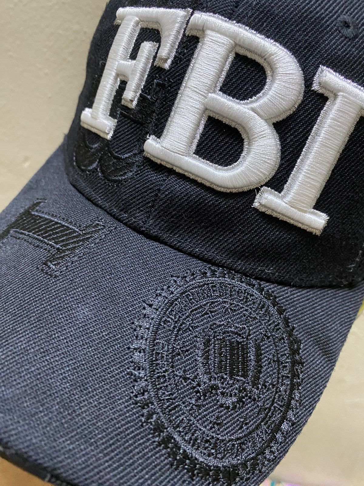 Vintage FBI black hat vintage y2k streetwear cap Size ONE SIZE - 2 Thumbnail