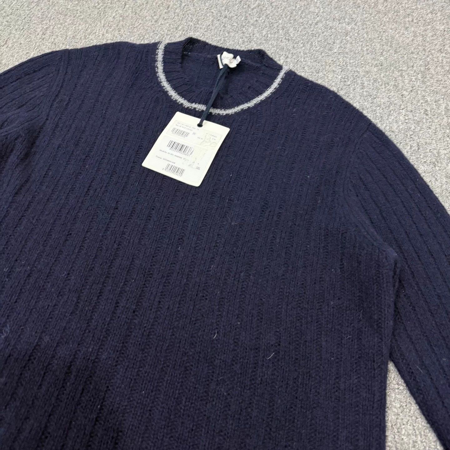 Moncler Moncler Navy Wool Knit Sweater XXXL 95 New Size US XXL / EU 58 / 5 - 3 Thumbnail