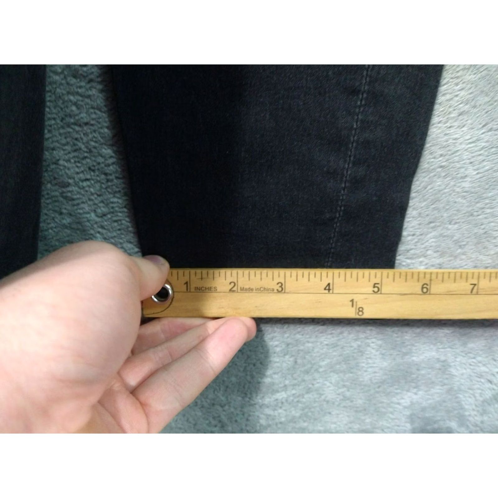 7 For All Mankind 7 For All Mankind Jeans Womens 30 x 30 Black Denim High Waist Skinny Stretch Jeans Size 30" / US 8 / IT 44 - 6 Thumbnail