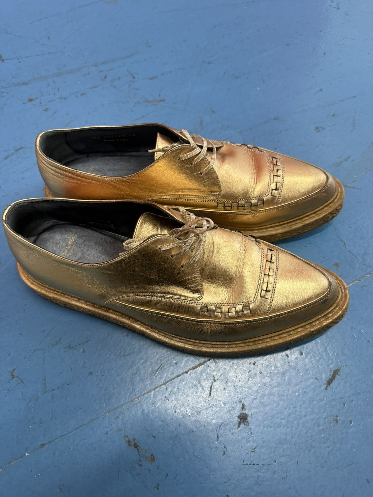 Saint Laurent Paris SAINT LAURENT GOLD CREEPERS Size US 12 / EU 45 - 2 Thumbnail