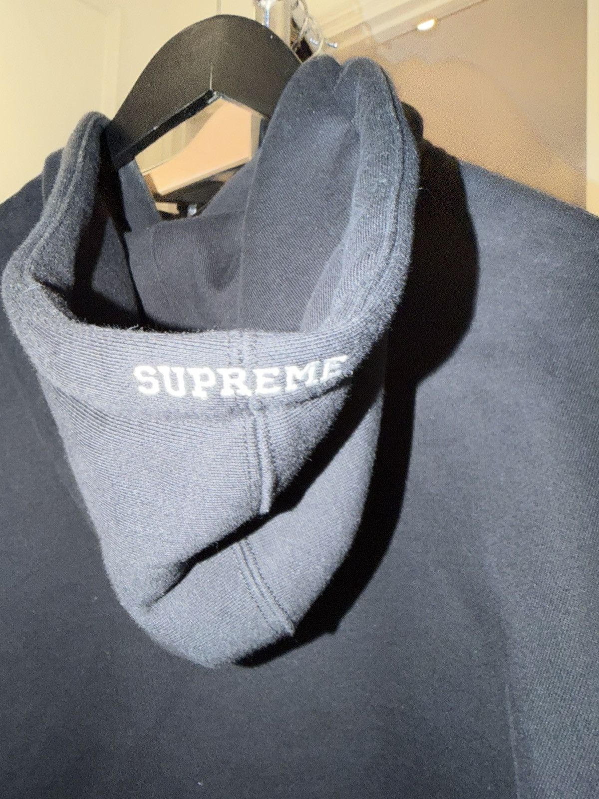 Nike × Supreme Supreme Nike Leather Applique Hoodie Size US L / EU 52-54 / 3 - 3 Thumbnail