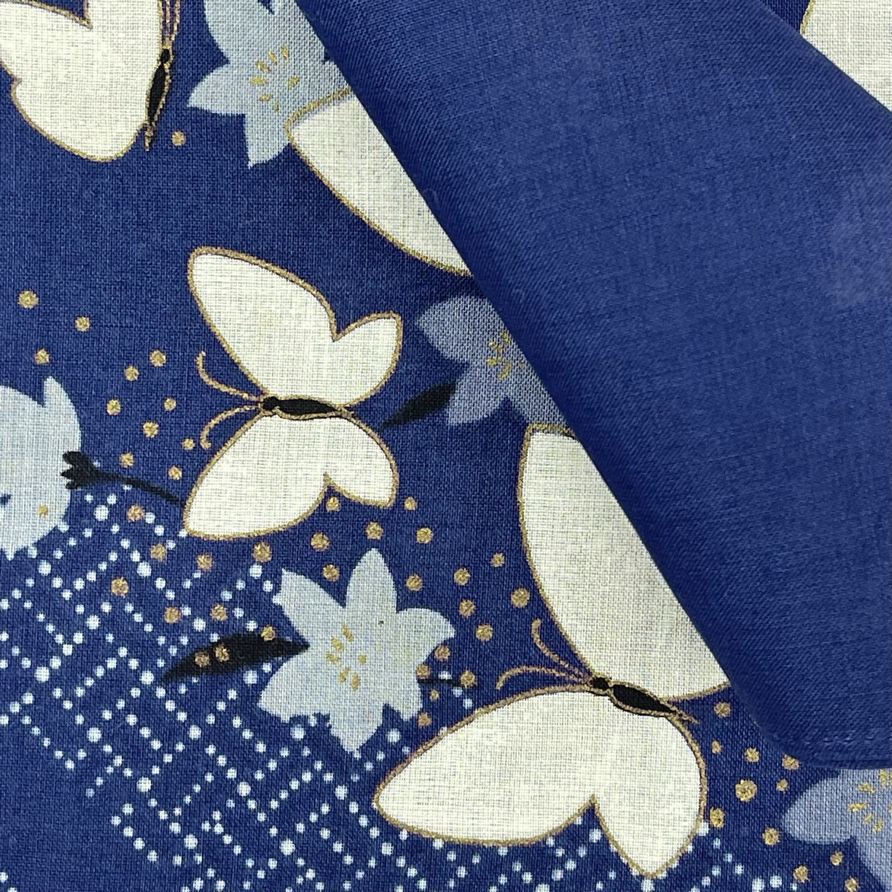 Japanese Brand Japanese Butterfly Art Indigo Dyeing Handkerchief - 5073 Size ONE SIZE - 5 Thumbnail