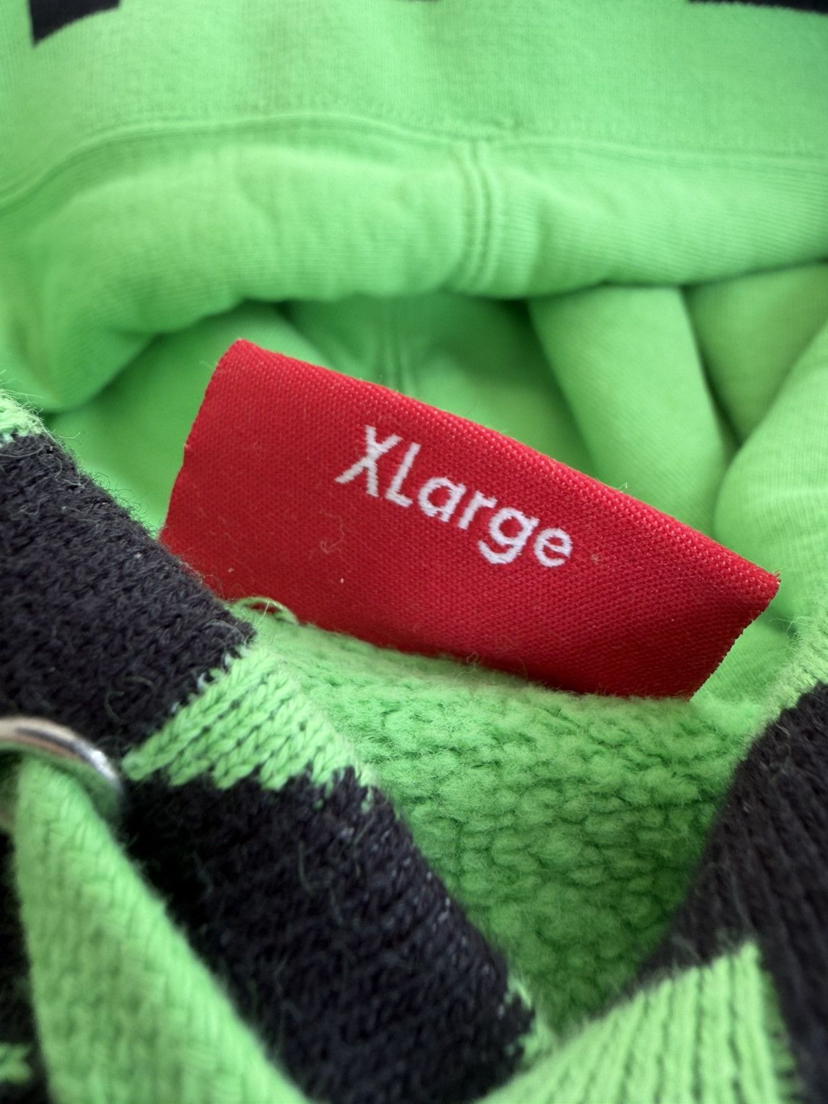 Supreme Supreme Text Rib Hooded Sweatshirt in lime green Size US XL / EU 56 / 4 - 6 Thumbnail