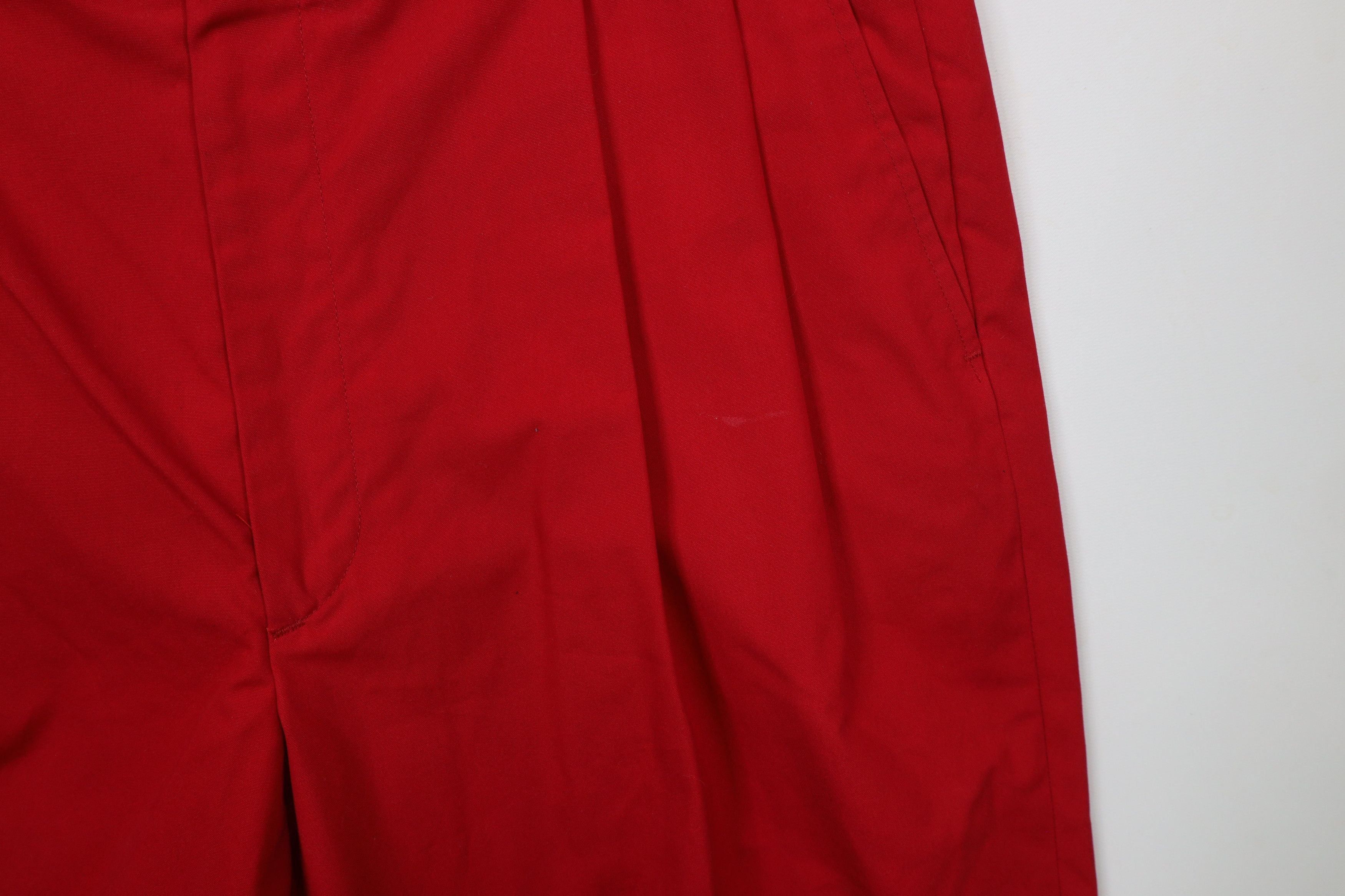 Lands' End × Vintage Vintage 90s Lands End Cuffed Wide Leg Chino Pants Red USA Size US 38 / EU 54 - 7 Thumbnail