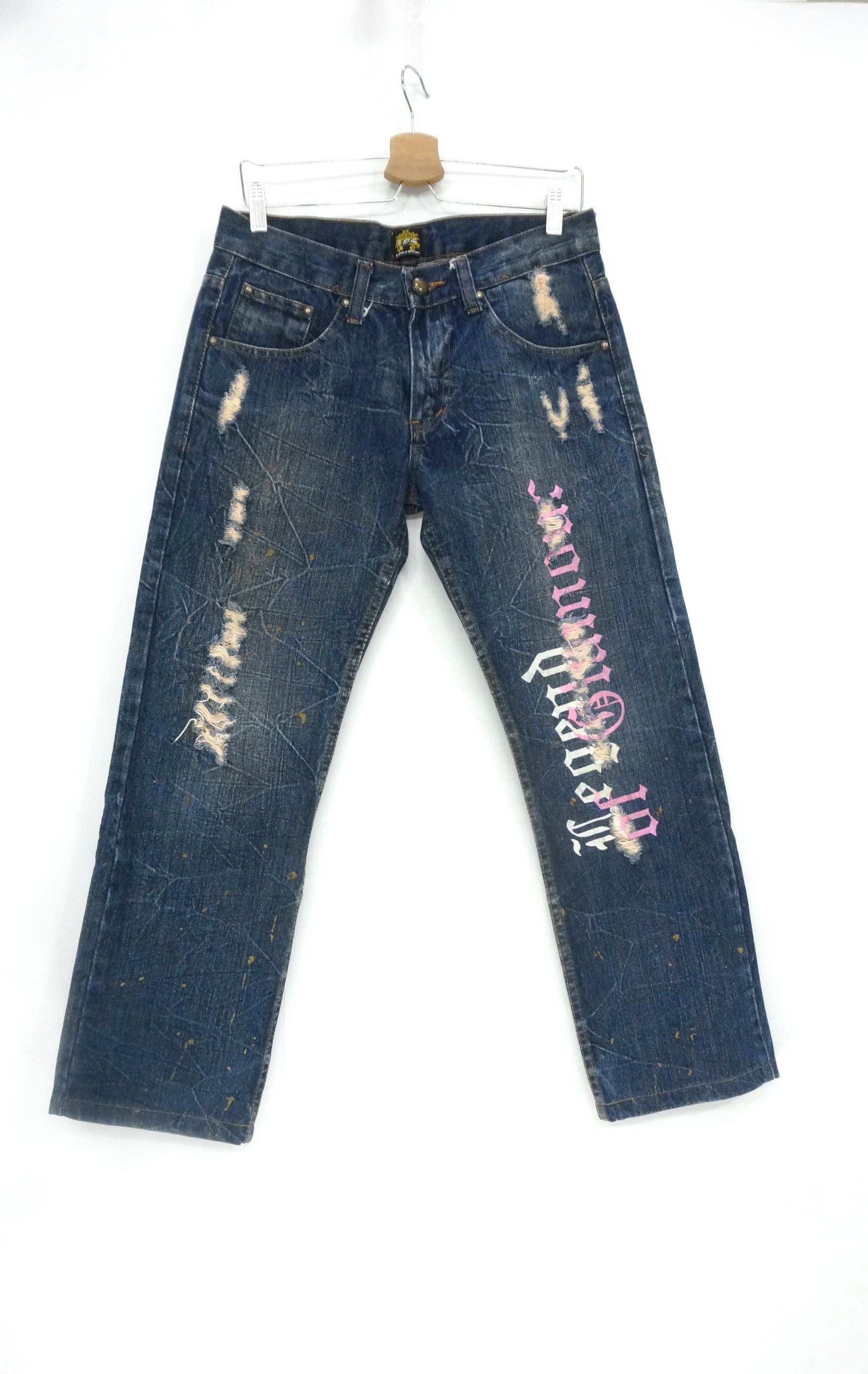 Other Legend of Glamour Wings Distressed Jeans Size US 32 / EU 48 - 2 Thumbnail