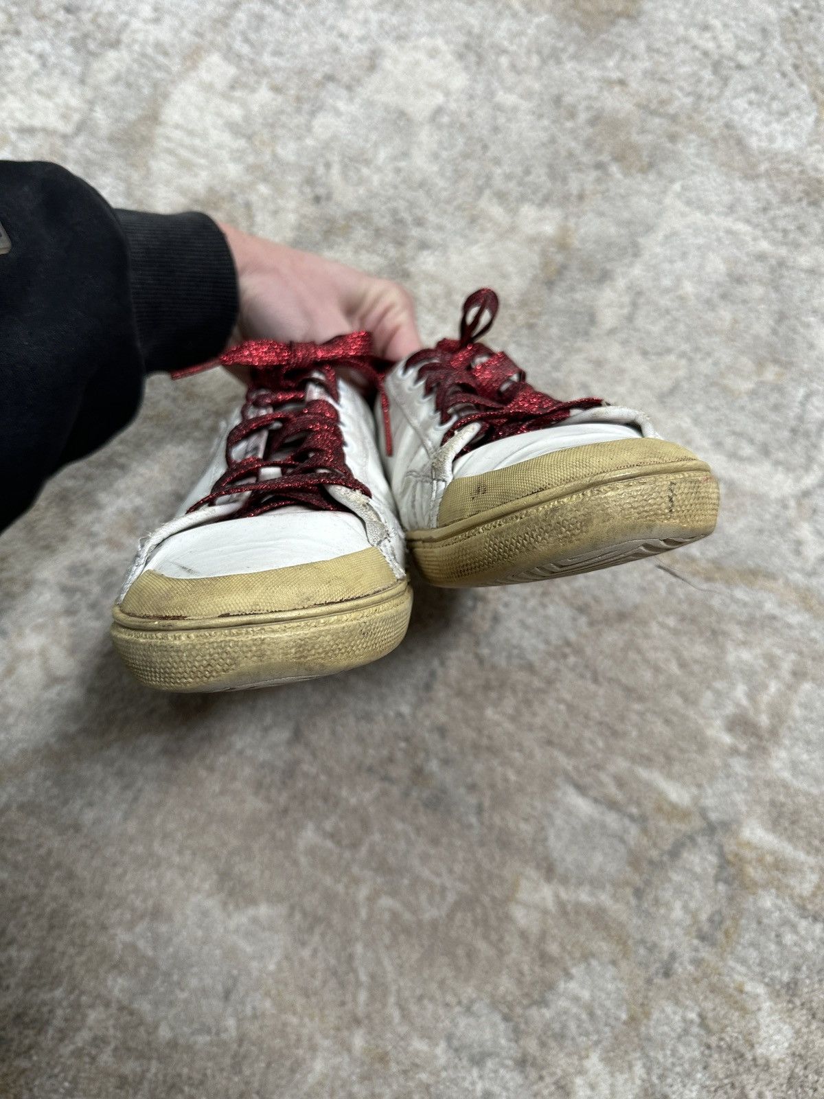 Saint Laurent Paris Saint Laurent Paris Glitter Diamond Patch Low Top Sneakers Size US 8 / IT 38 - 8 Thumbnail