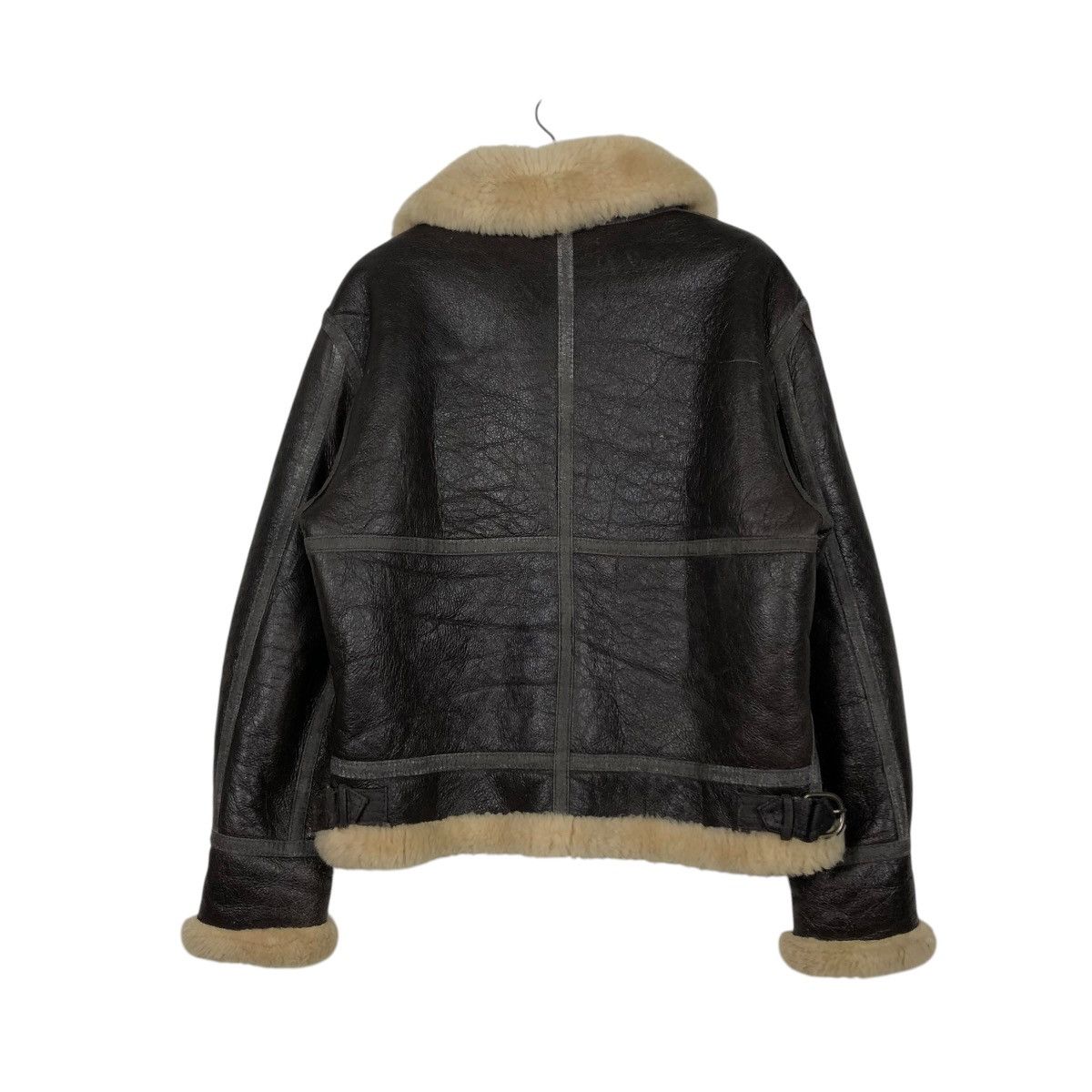 Vintage 🔥VINTAGE SHEARLING B-3 JACKET GENUINE LEATHER US ARMY STYLE Size US M / EU 48-50 / 2 - 10 Thumbnail
