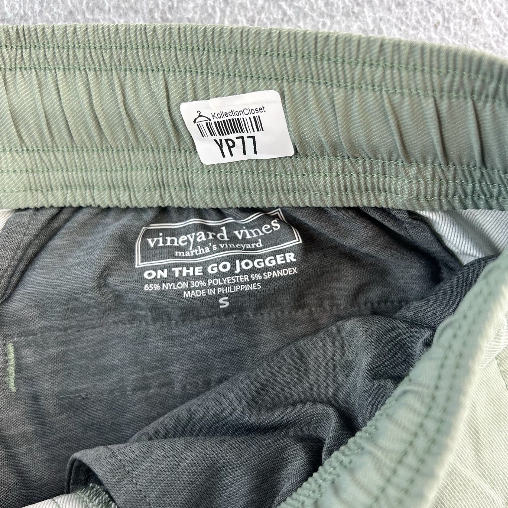 Vineyard Vines VINTAGE Vineyard Vines On The Go Joggers Men Small Green Stretch Waist Cuffed Activewear Size US 29 - 5 Thumbnail
