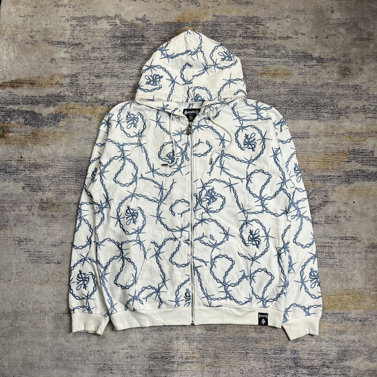 Hysteric Glamour Japanese brand Supplier embroidery barbed wire zip hoodie Size US XXL / EU 58 / 5 - 1 Thumbnail