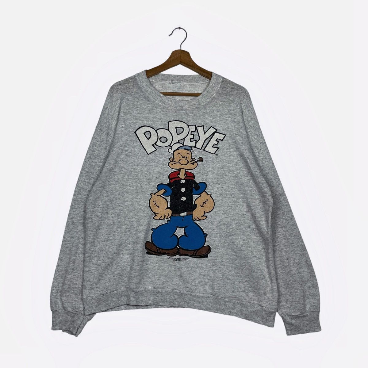 Vintage Vintage 90s Popeye Big Print Crewneck Sweatshirt Size US M / EU 48-50 / 2 - 1 Thumbnail