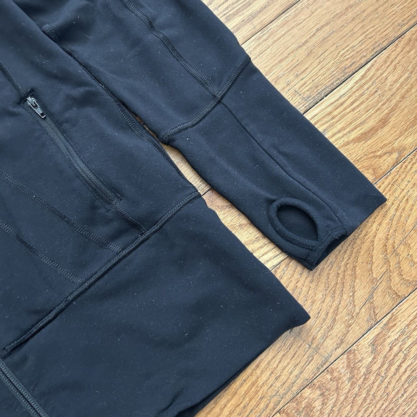 Lululemon In Stride Jacket Black Full Zip Performance Athletic Hoodie Size S / US 4 / IT 40 - 4 Thumbnail