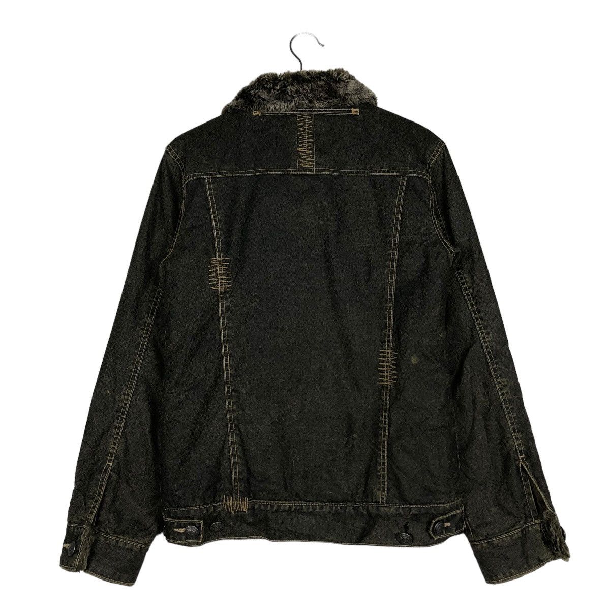 Japanese Brand 🔥VINTAGE BIKER JACKET TRUCKER MINK FUR LINING ISSEY MIYAKE Size US S / EU 44-46 / 1 - 10 Thumbnail