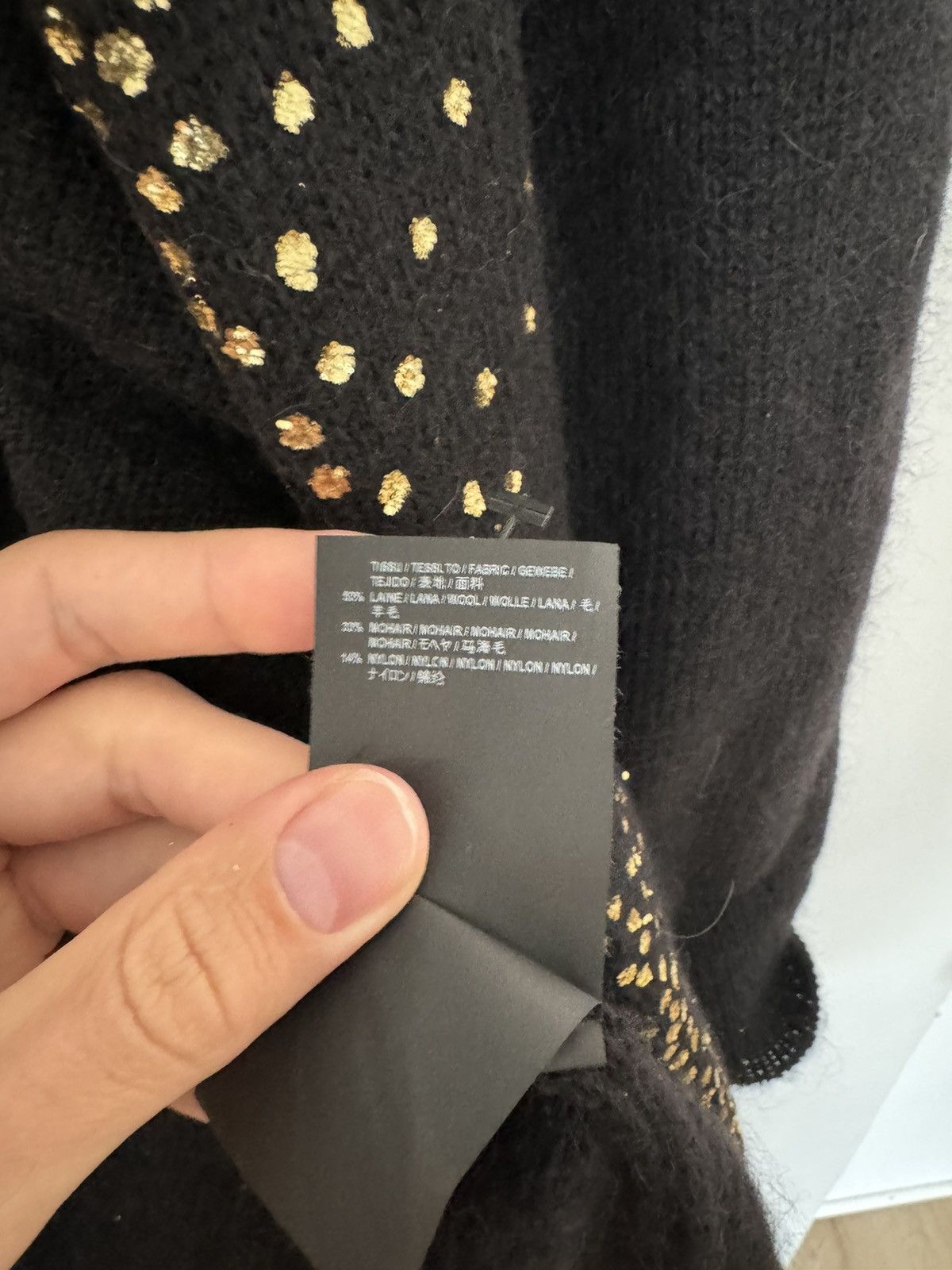 Saint Laurent Paris Heidi 2016 Gold Splash Cardigan Size US M / EU 48-50 / 2 - 5 Thumbnail