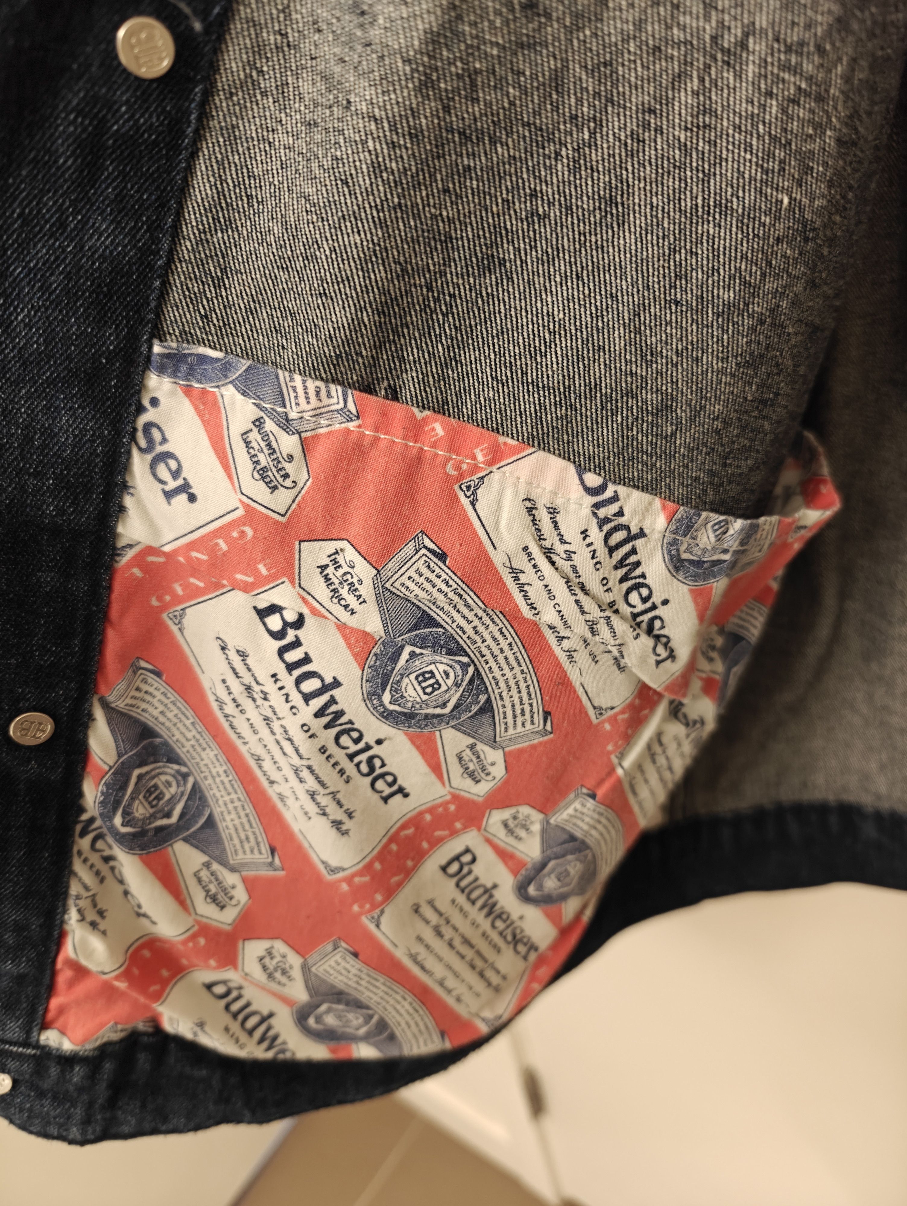 Levi's Levi X Oliver Logan Budweiser Trucker Denim Jacket Men's Size US XL / EU 56 / 4 - 5 Thumbnail