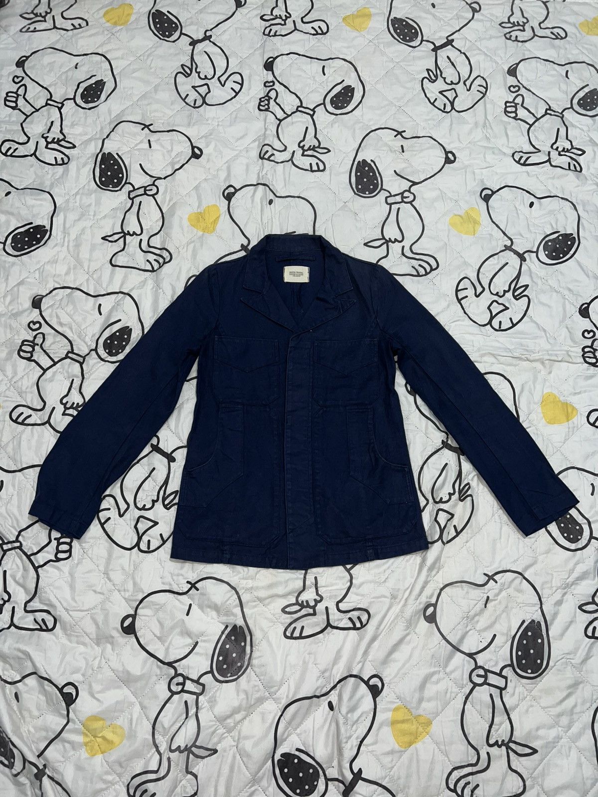 Issey Miyake 1990s Zucca Travail - Adjust Cinch Back HBT French Jacket Size US S / EU 44-46 / 1 - 2 Thumbnail