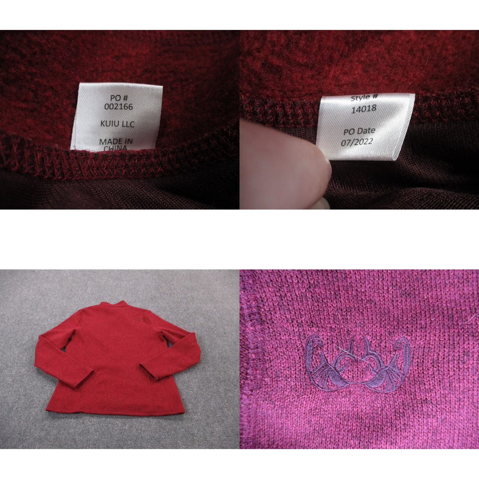 Vintage KUIU Jacket Womens XL Red High Loft Fleece Windbreaker Jacket Size XL / US 12-14 / IT 48-50 - 8 Thumbnail