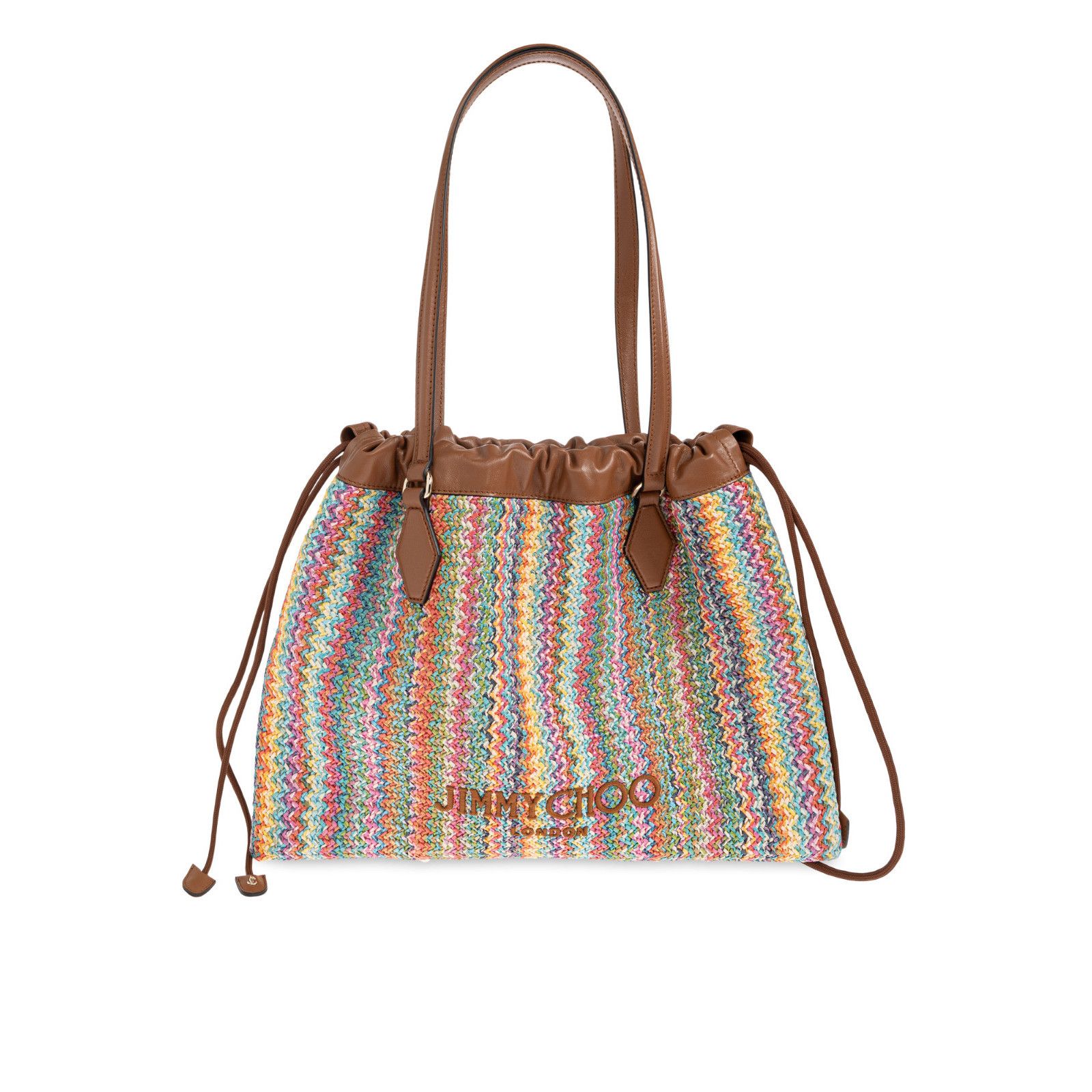 Jimmy Choo JIMMY CHOO Drawstring Medium Tan Tote Bag New Size ONE SIZE - 1 Thumbnail