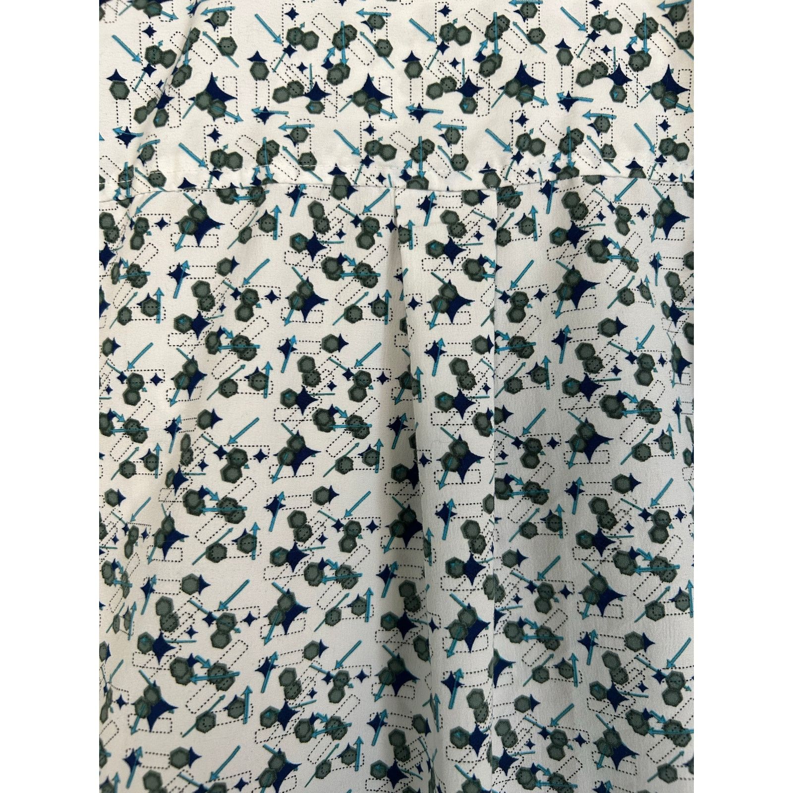 Vintage VTG Address Unknown White Teal S Atomic Retro 90s Mod Button Size US S / EU 44-46 / 1 - 7 Thumbnail