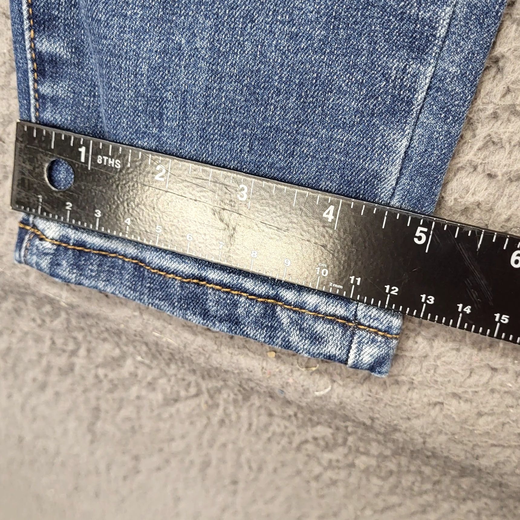 Vintage Rue 21 Jeans Juniors 5/6R Blue Mid Rise Skinny Flex Distressed Denim Preppy Jeans Shirt? Size 27" / US 4 / IT 40 - 6 Thumbnail