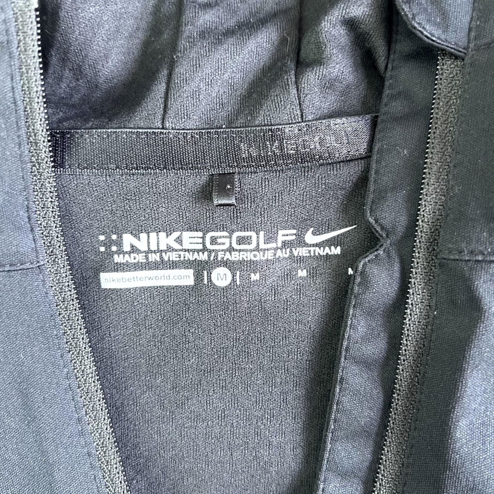 Nike Nike Golf Windbreaker Jacket Mens M Black Hooded Full Zip Softshell Size US M / EU 48-50 / 2 - 3 Thumbnail