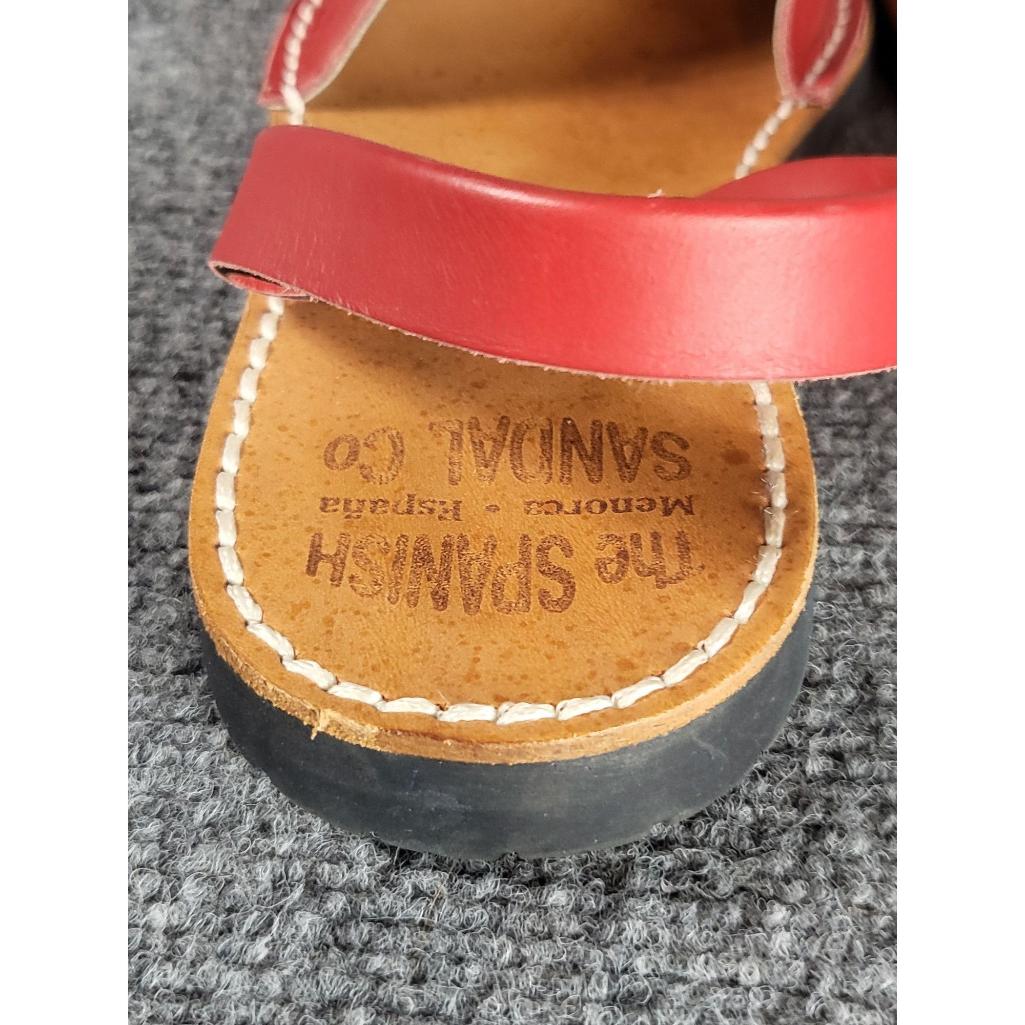 Malibu Sandals The Spanish Sandal Company Women Sz 38 EU 7.5 US Red Leather Size US 7.5 / IT 37.5 - 5 Thumbnail