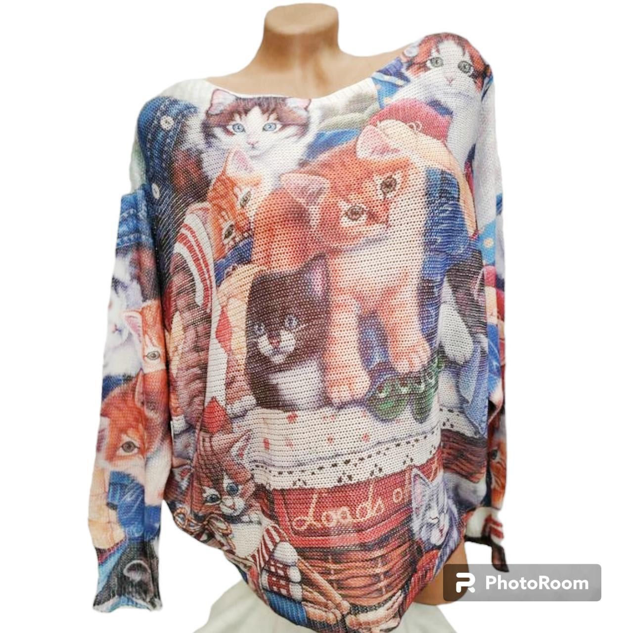 Other the cutest jumper with kitties sz L Size L / US 10 / IT 46 - 1 Thumbnail