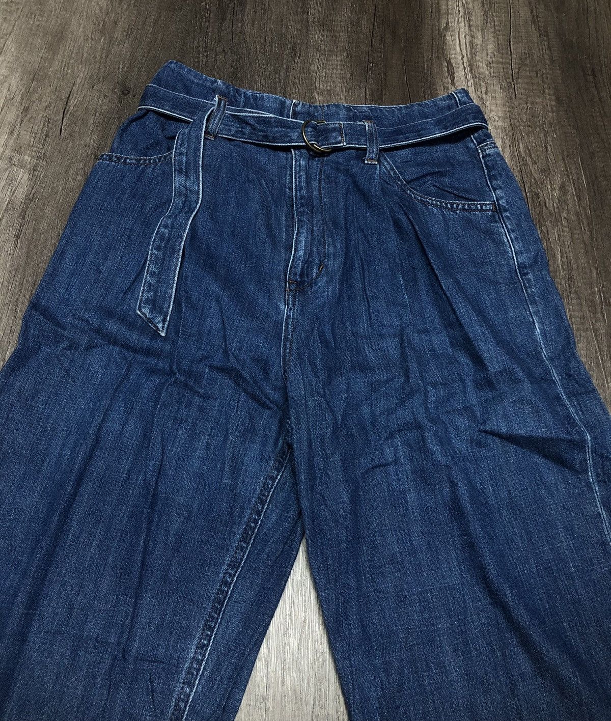 Japanese Brand × Uniqlo × Vintage Uniqlo Jeans Fit Relaxed Style Tapered With Belt (unisex) Size 28" / US 6 / IT 42 - 9 Thumbnail
