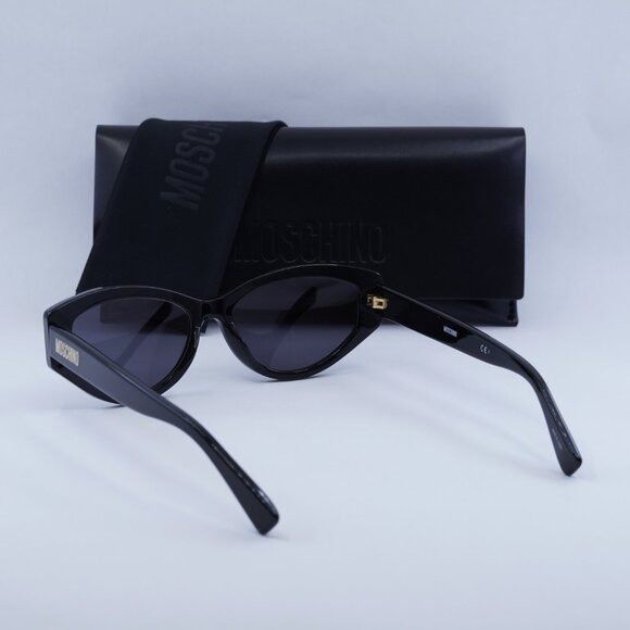 Moschino Moschino MOS109/S 0807 IR Sunglasses Black Cat Eye Frame Size ONE SIZE - 12 Thumbnail