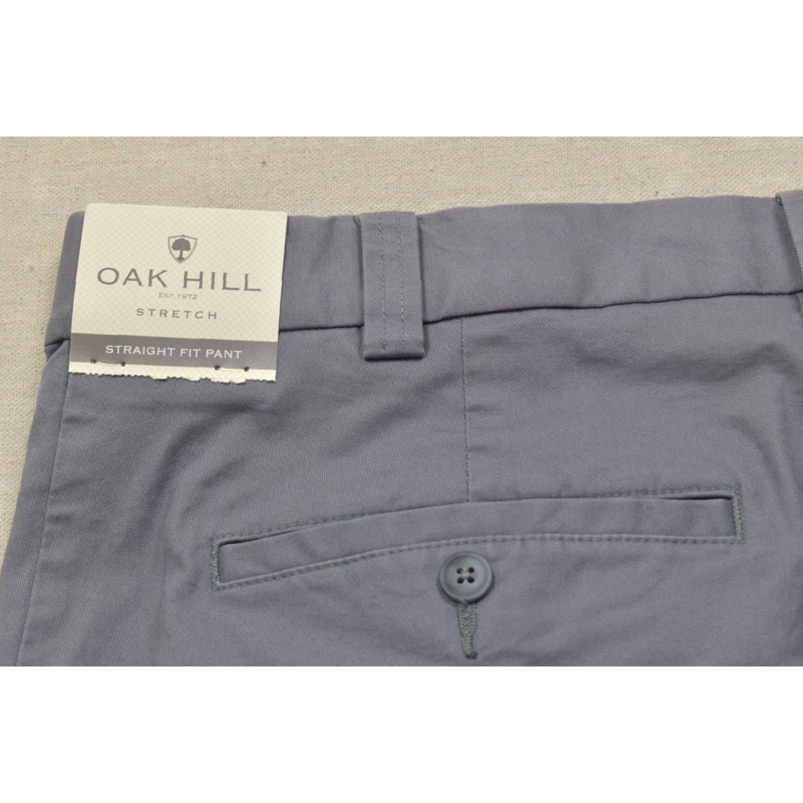 Vintage Oak Hill Men's Chino Pants Straight Fit Stretch Cotton Size 44x32 Dark Grey New Size US 44 / EU 60 - 5 Thumbnail